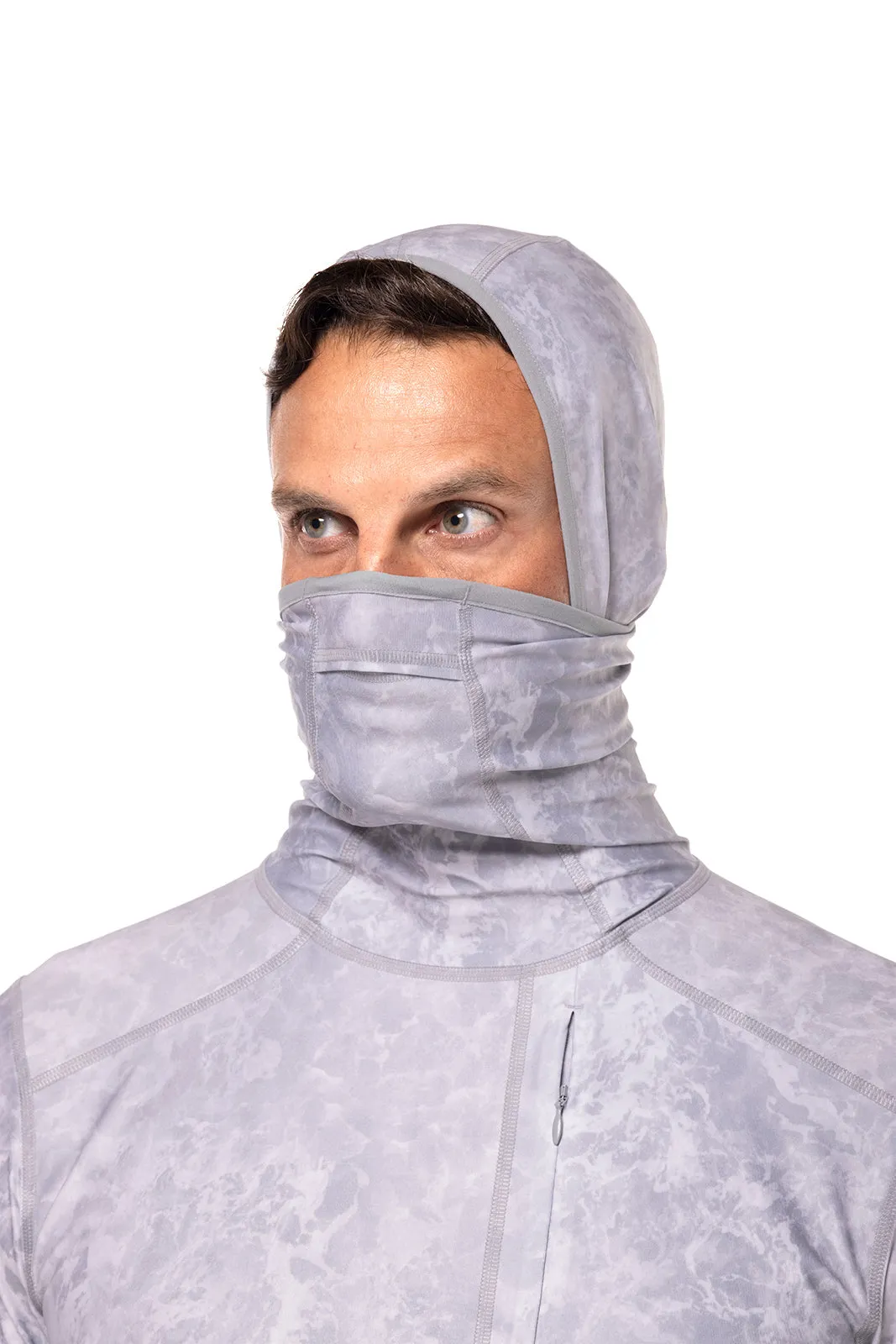Men's Andros Fishing Hoodie | Grey Water Print