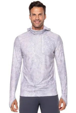 Men's Andros Fishing Hoodie | Grey Water Print