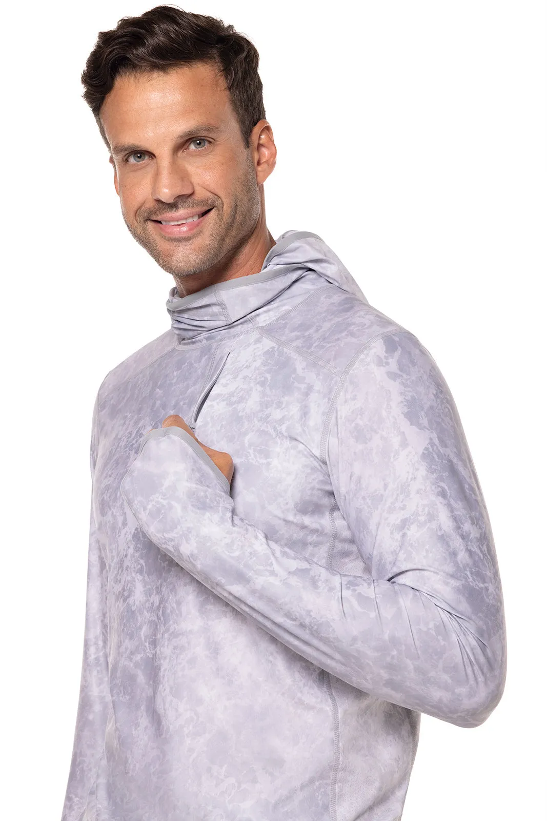 Men's Andros Fishing Hoodie | Grey Water Print