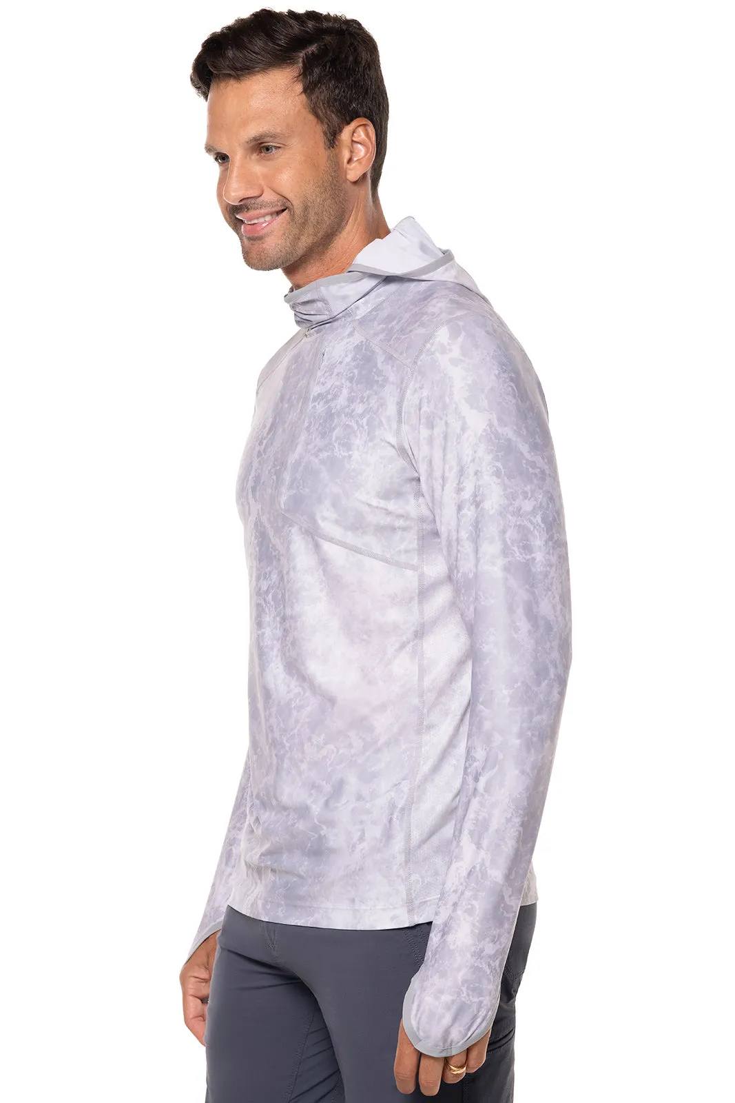 Men's Andros Fishing Hoodie | Grey Water Print
