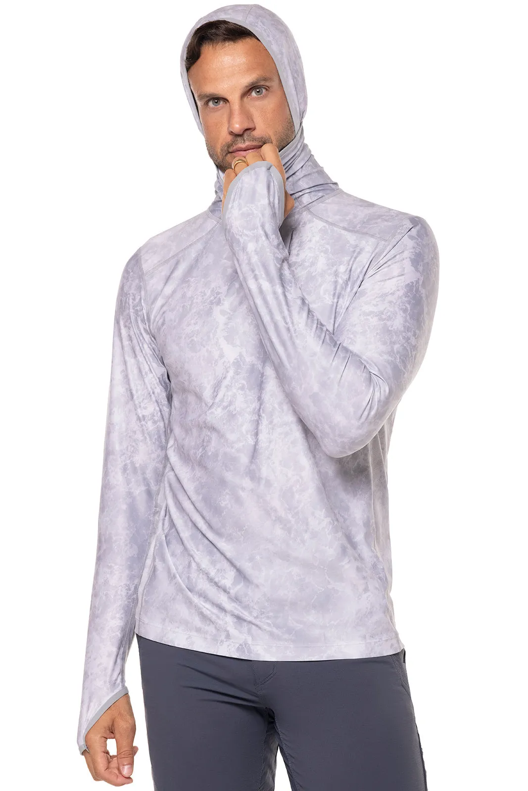 Men's Andros Fishing Hoodie | Grey Water Print