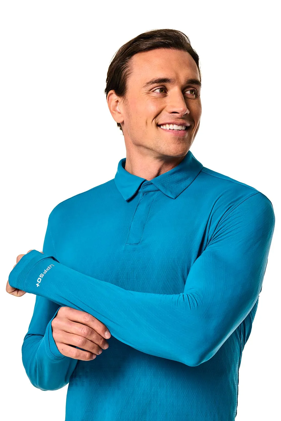 Men's Arobello Golf Polo | Bluejay Diamond Jacquard