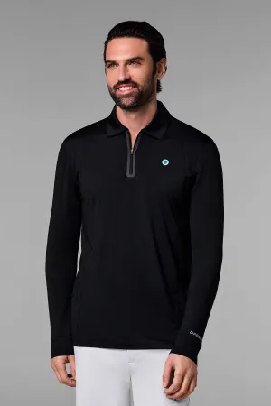 Men's Drive Golf Long Sleeve Polo | Black
