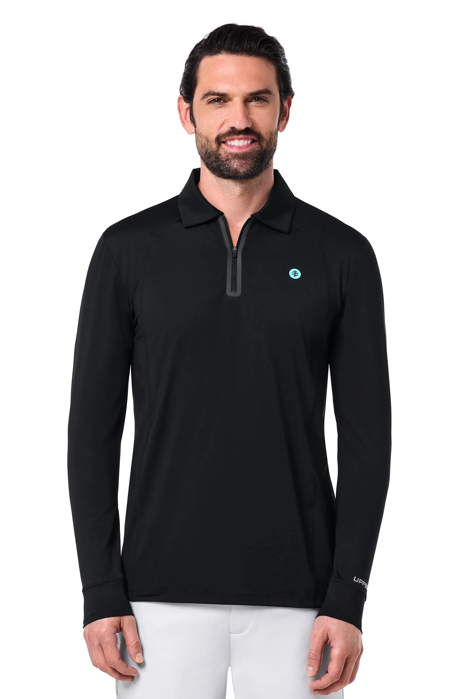 Men's Drive Golf Long Sleeve Polo | Black