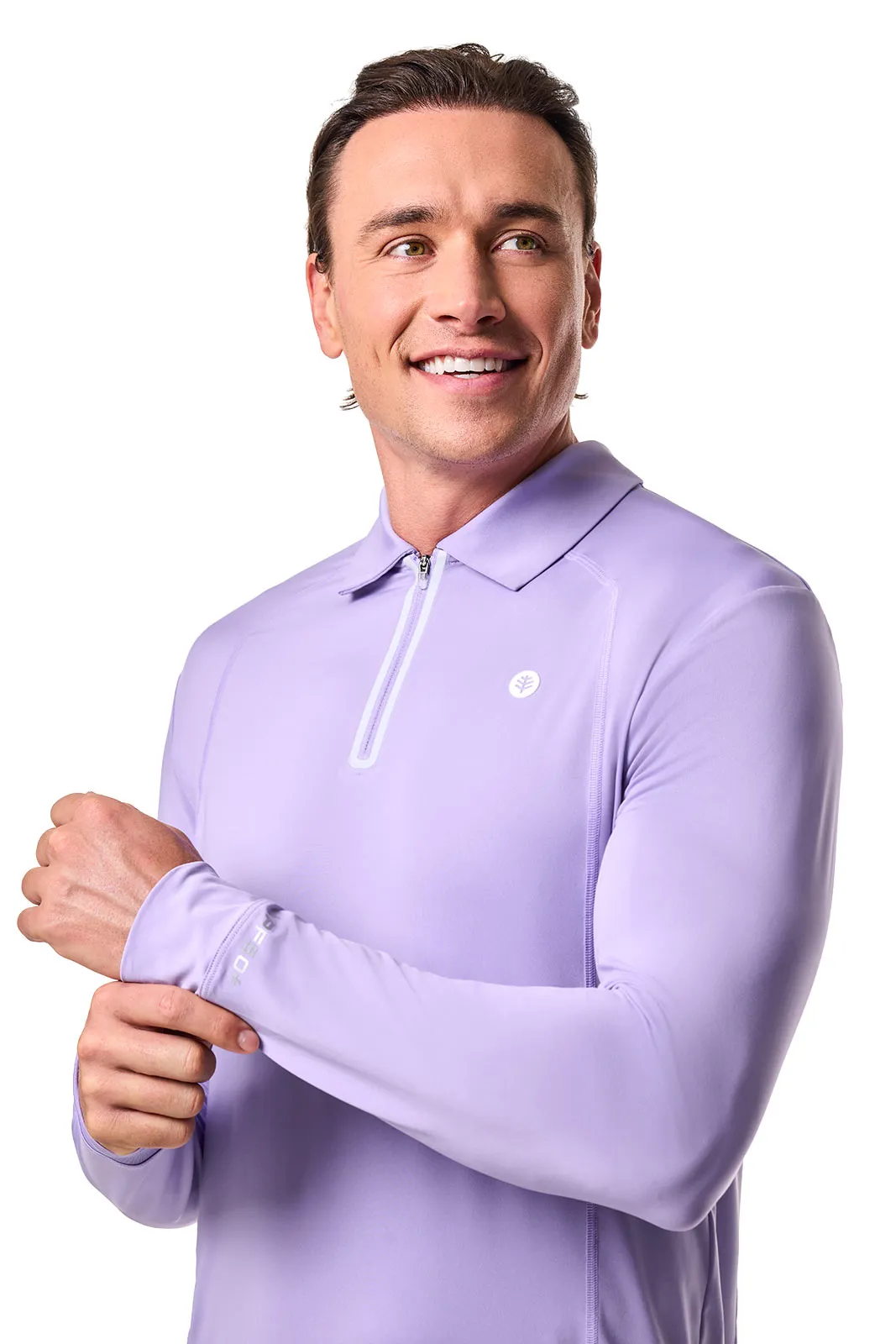 Men's Drive Golf Long Sleeve Polo | Lavendula