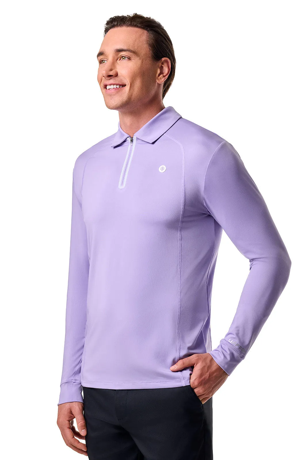 Men's Drive Golf Long Sleeve Polo | Lavendula