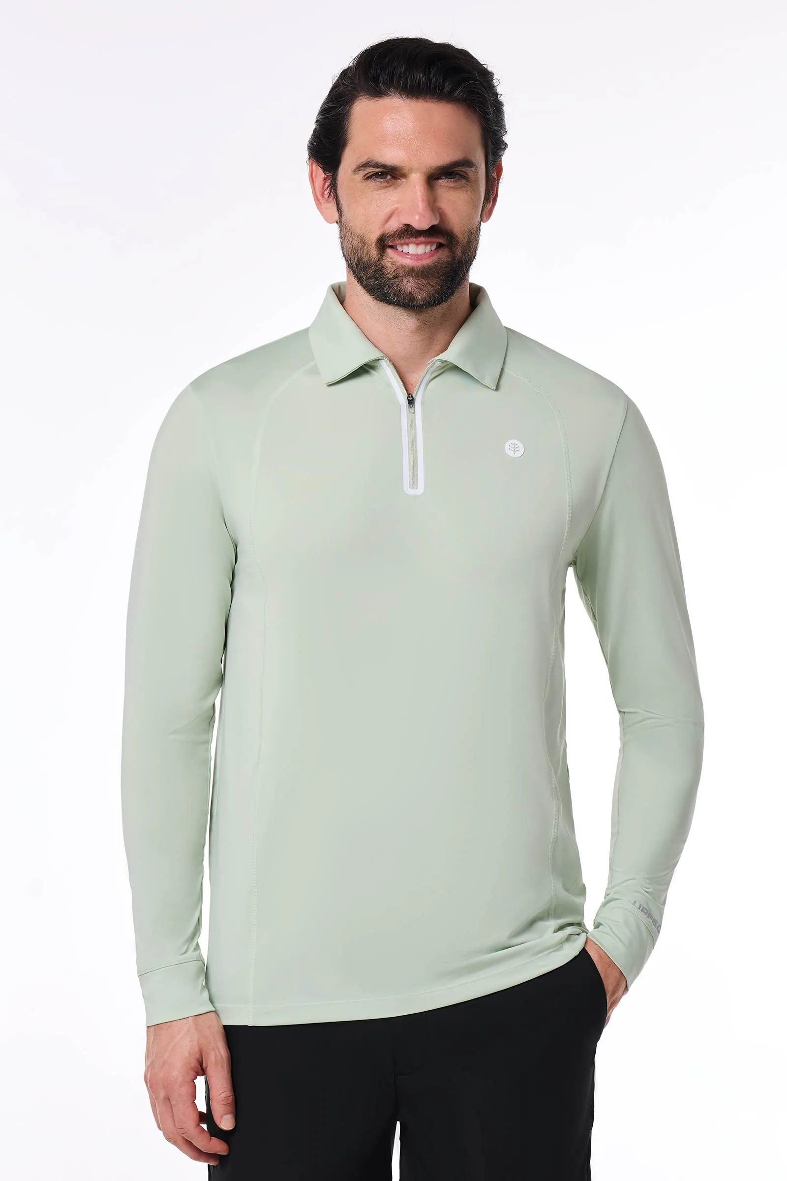 Men's Drive Golf Long Sleeve Polo | Seedling