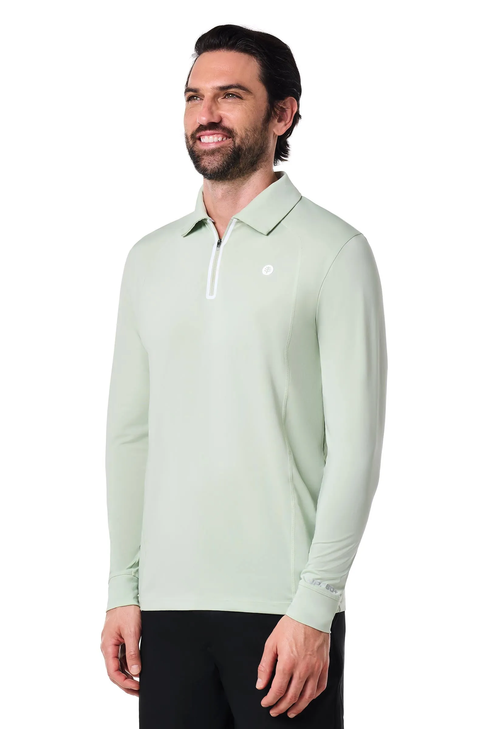 Men's Drive Golf Long Sleeve Polo | Seedling