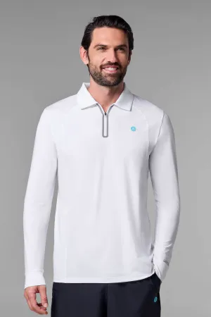 Men's Drive Golf Long Sleeve Polo | White