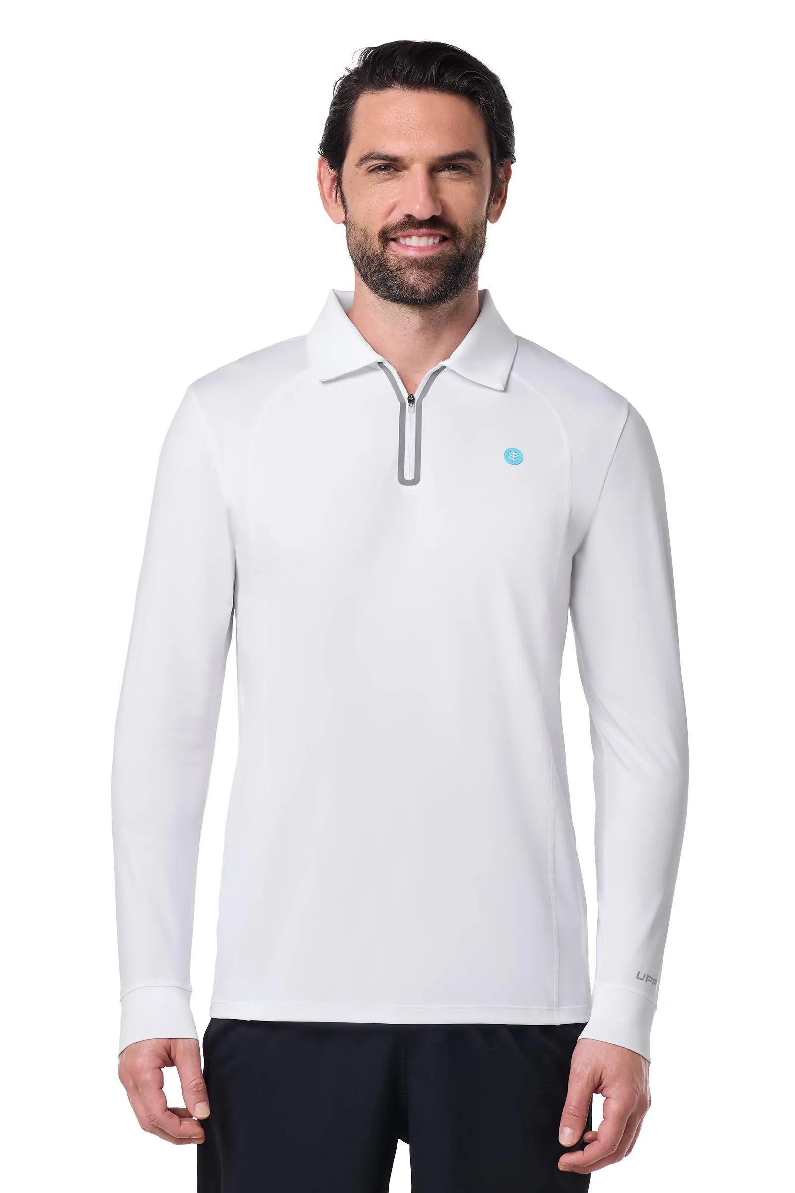 Men's Drive Golf Long Sleeve Polo | White