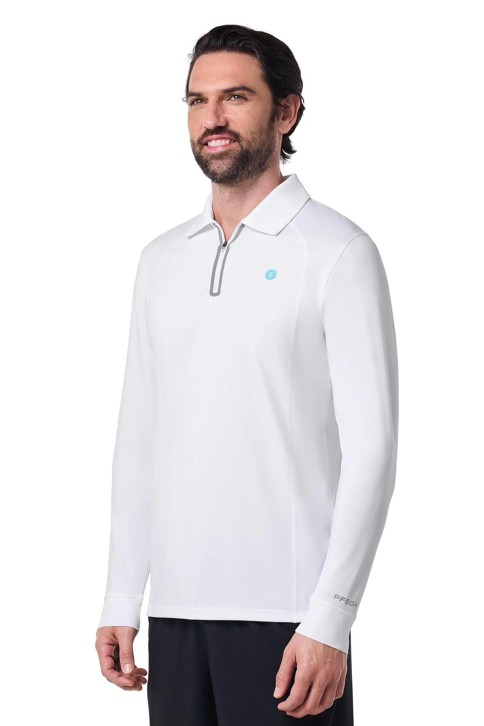Men's Drive Golf Long Sleeve Polo | White