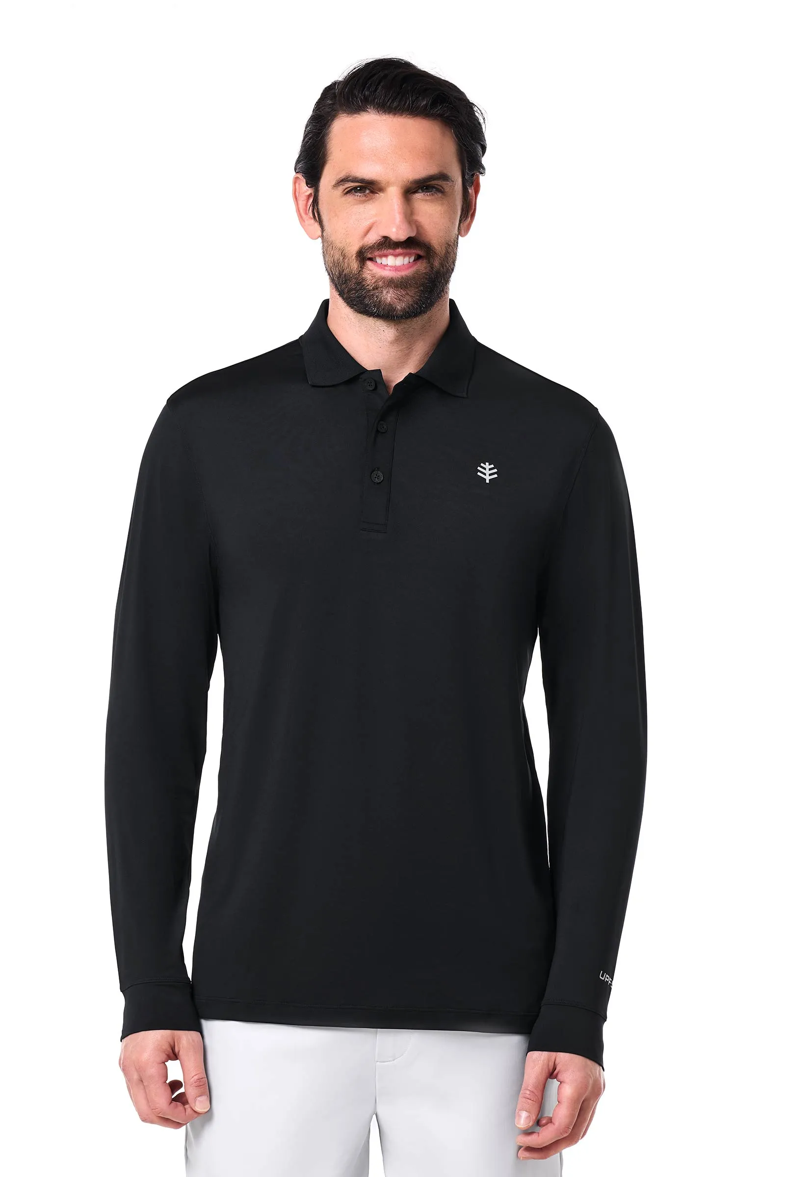 Men's Erodym Long Sleeve Polo | Black