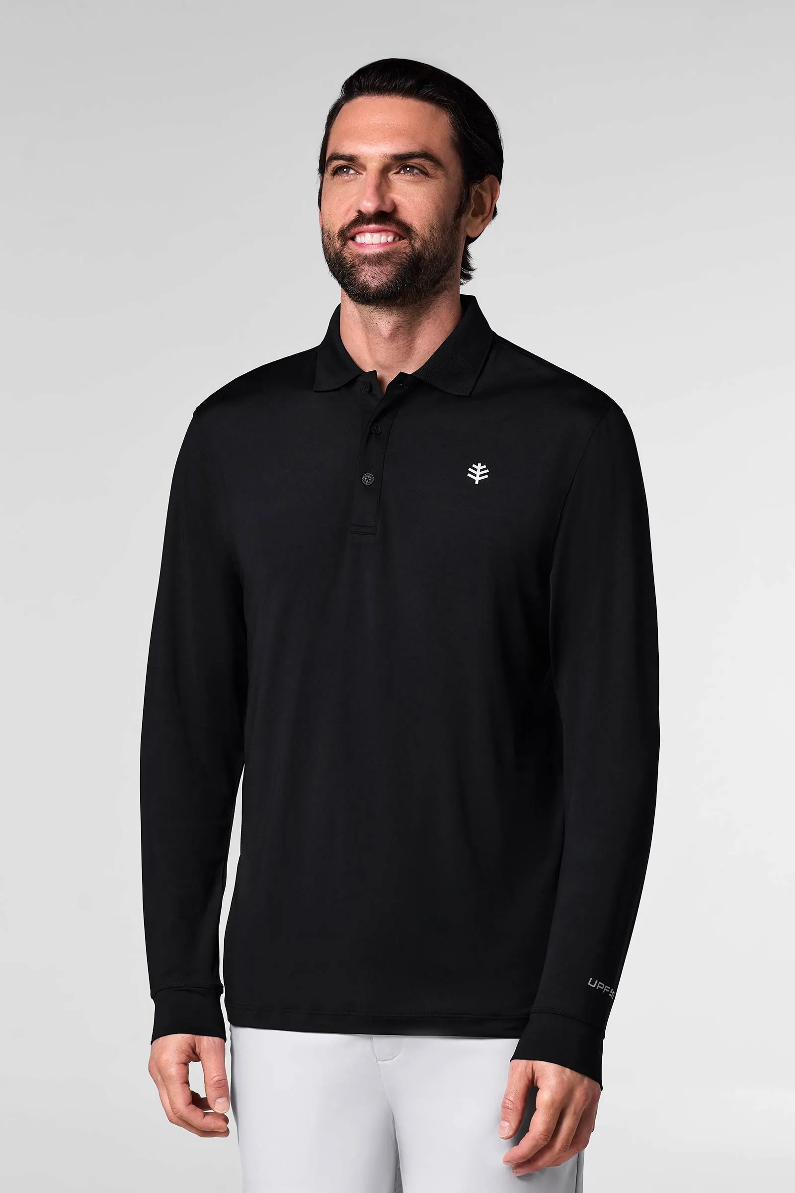 Men's Erodym Long Sleeve Polo | Black