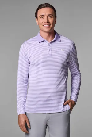 Men's Erodym Long Sleeve Polo | Lavendula/White