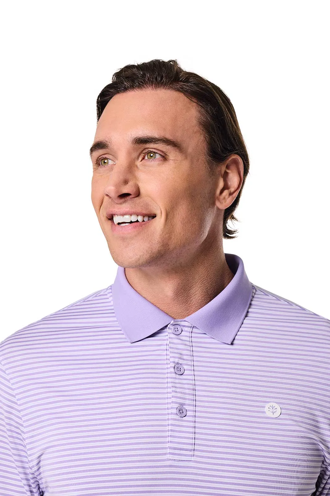 Men's Erodym Long Sleeve Polo | Lavendula/White