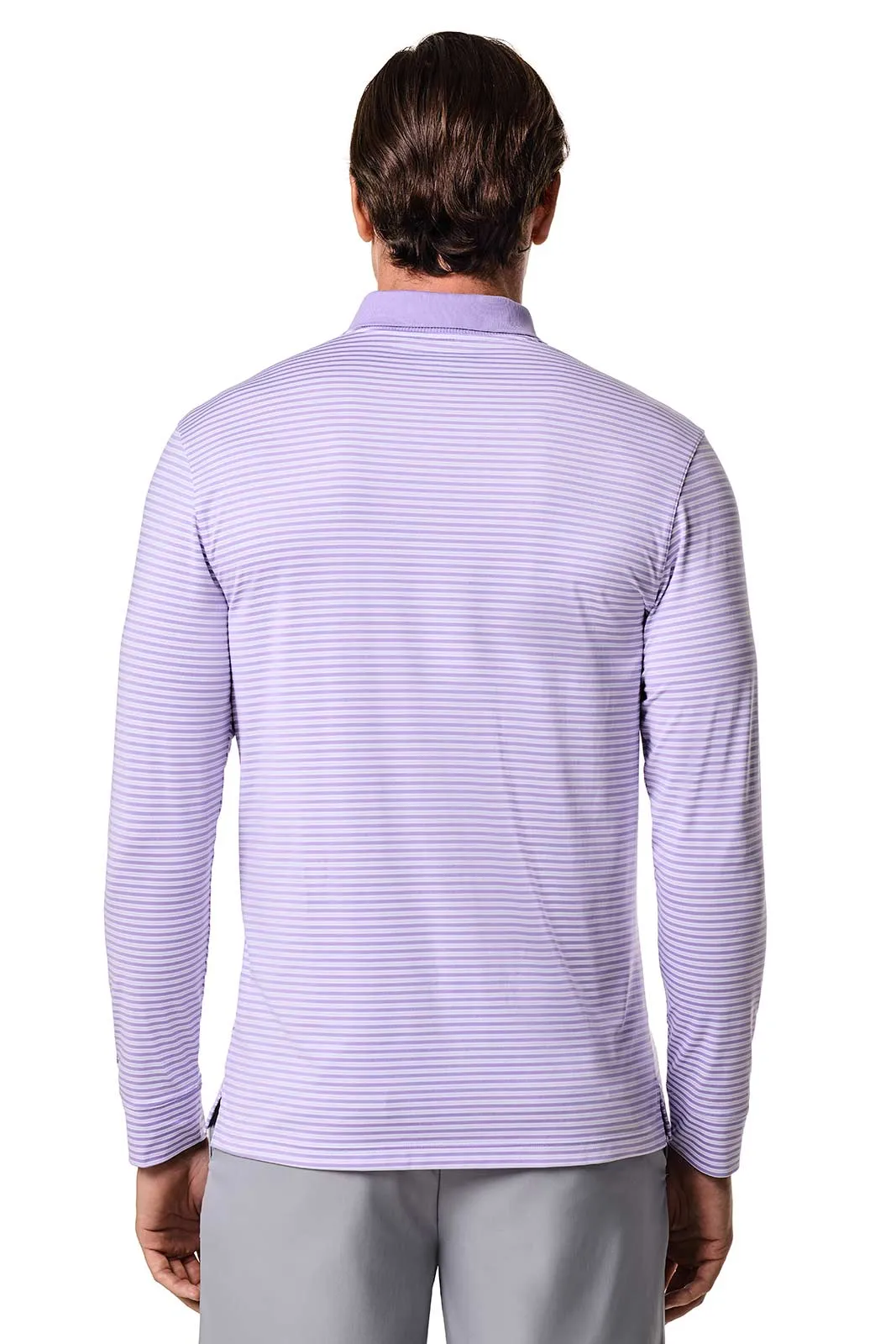 Men's Erodym Long Sleeve Polo | Lavendula/White