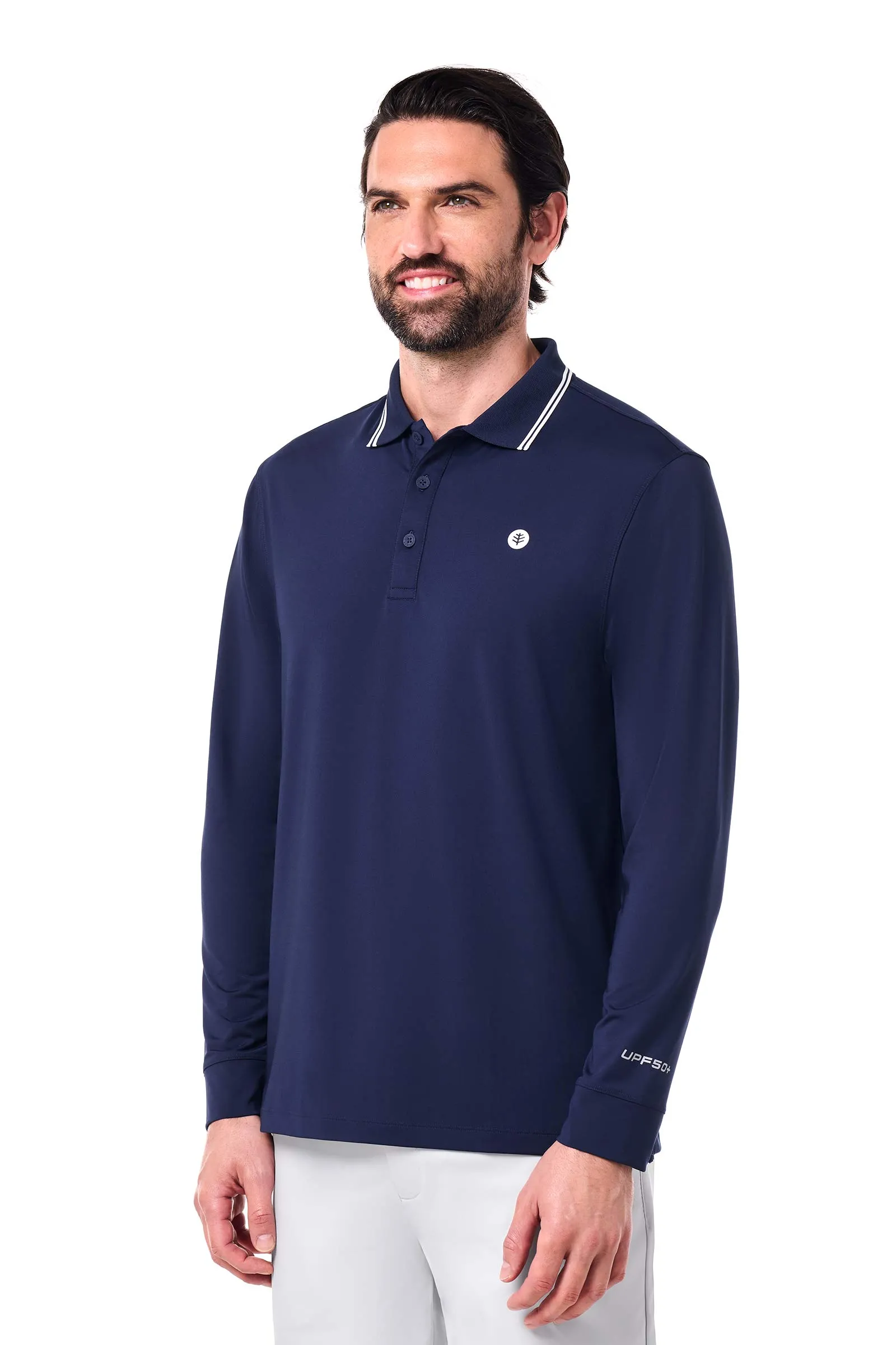 Men's Erodym Long Sleeve Polo | Navy
