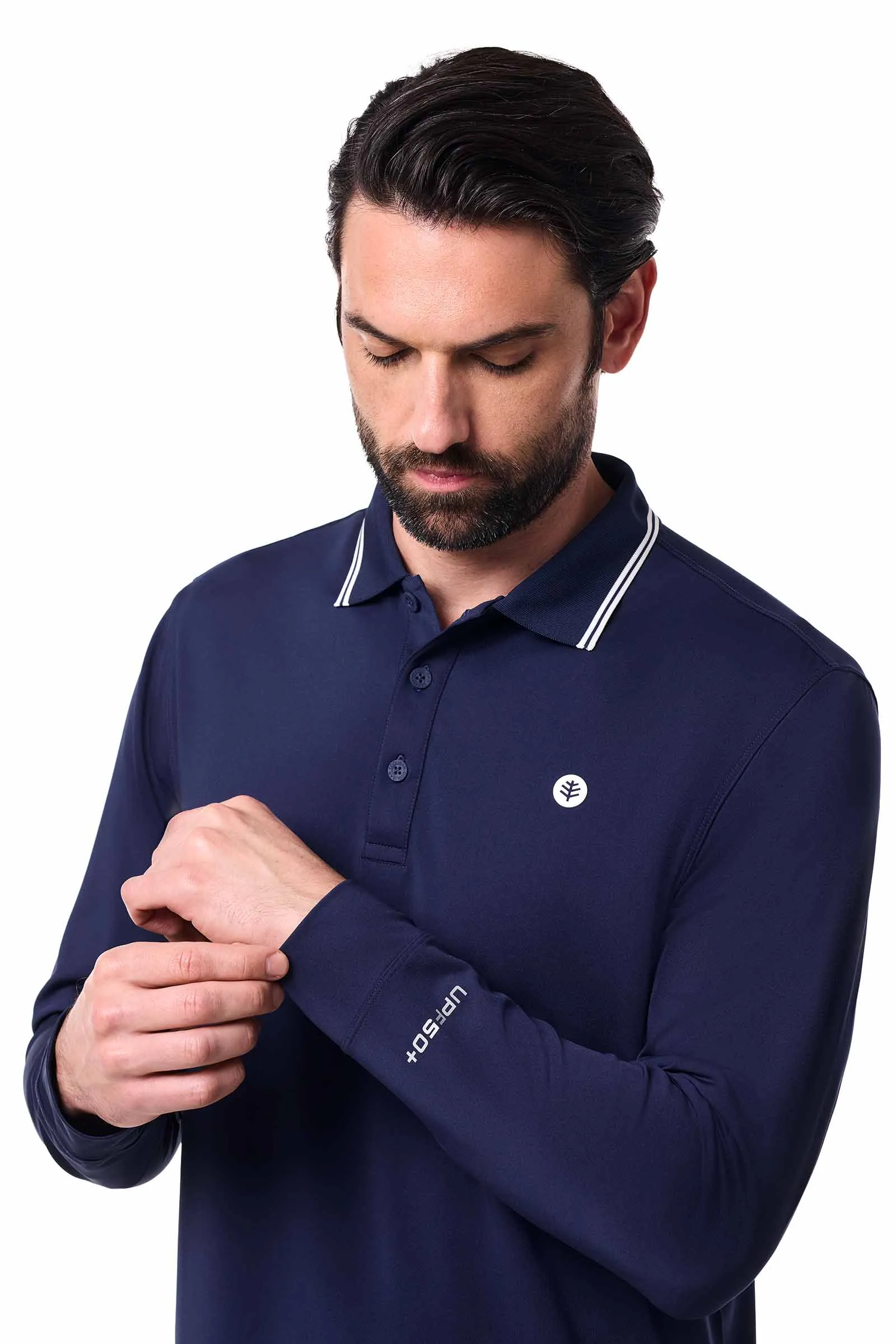 Men's Erodym Long Sleeve Polo | Navy