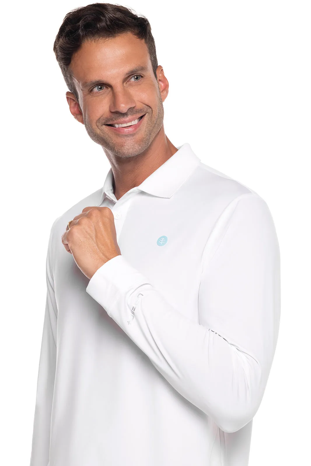 Men's Erodym Long Sleeve Polo | White