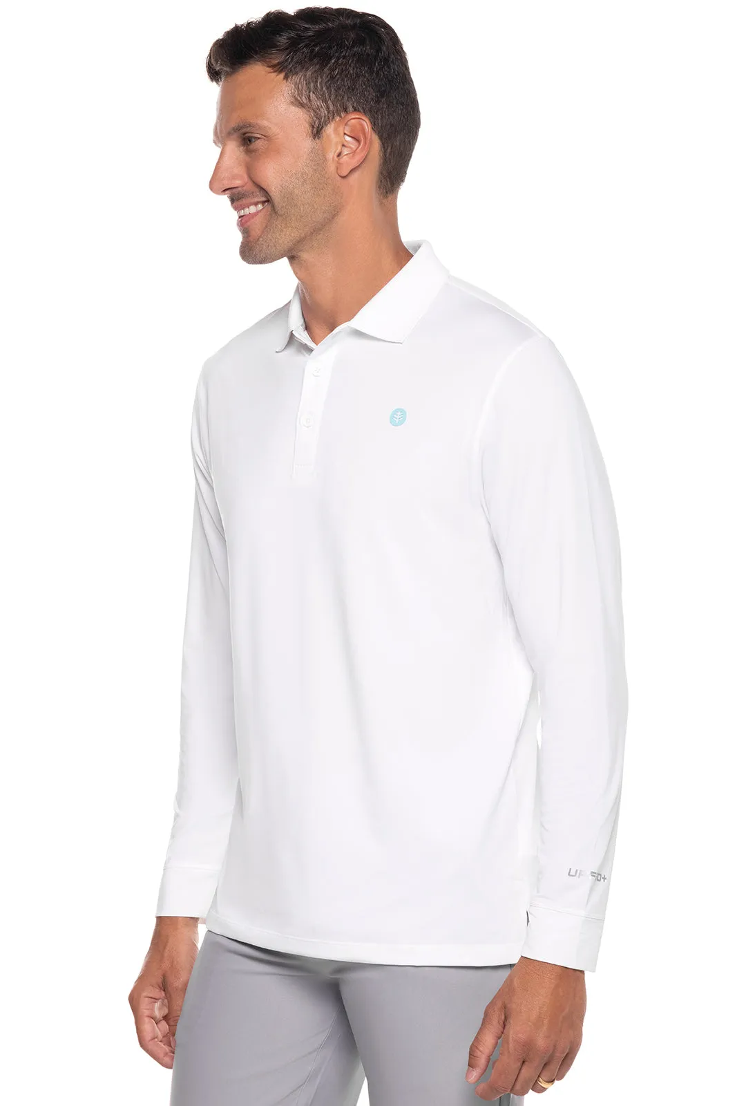 Men's Erodym Long Sleeve Polo | White