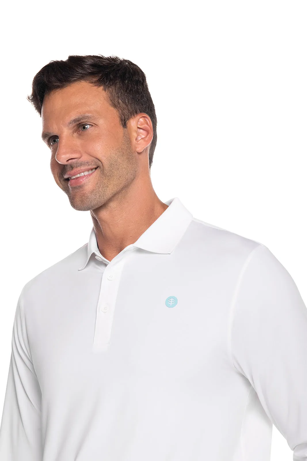 Men's Erodym Long Sleeve Polo | White