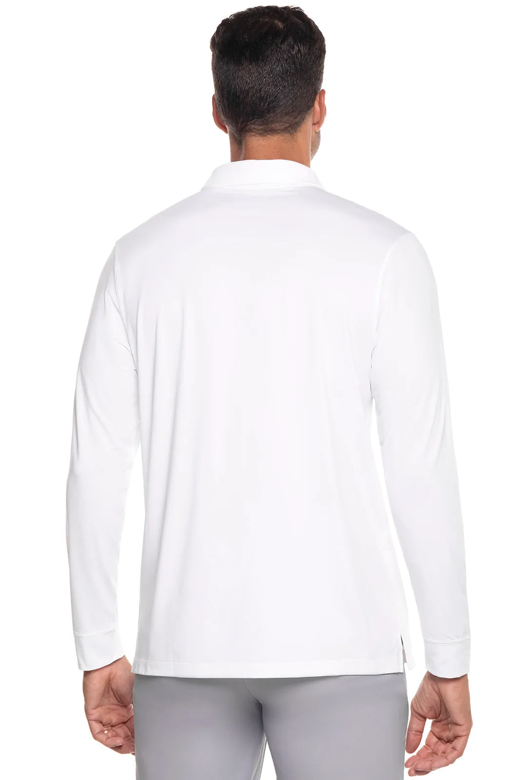 Men's Erodym Long Sleeve Polo | White
