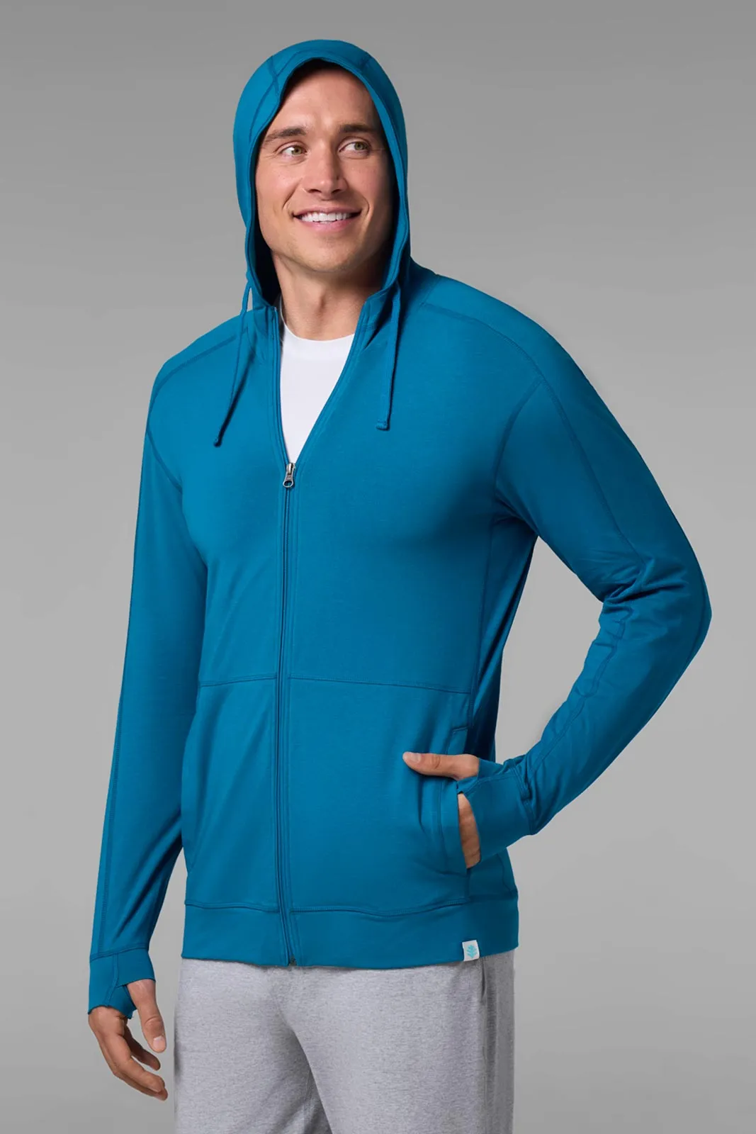 Men's LumaLeo Zip-Up Hoodie | Bluejay