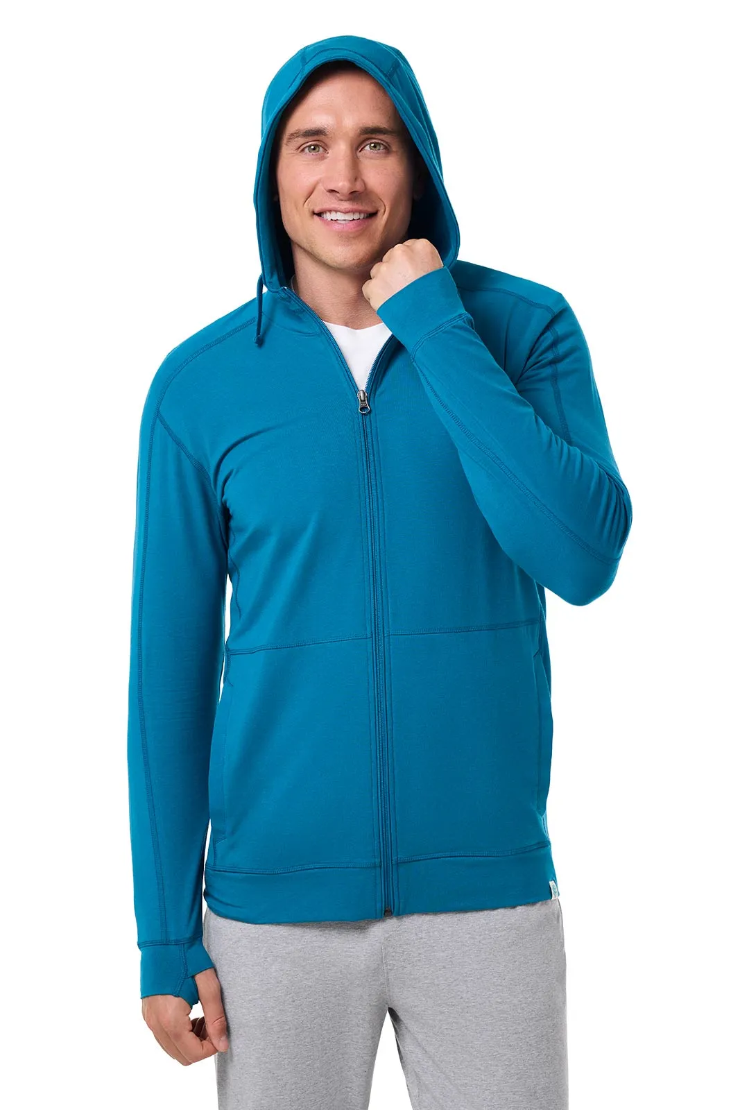 Men's LumaLeo Zip-Up Hoodie | Bluejay