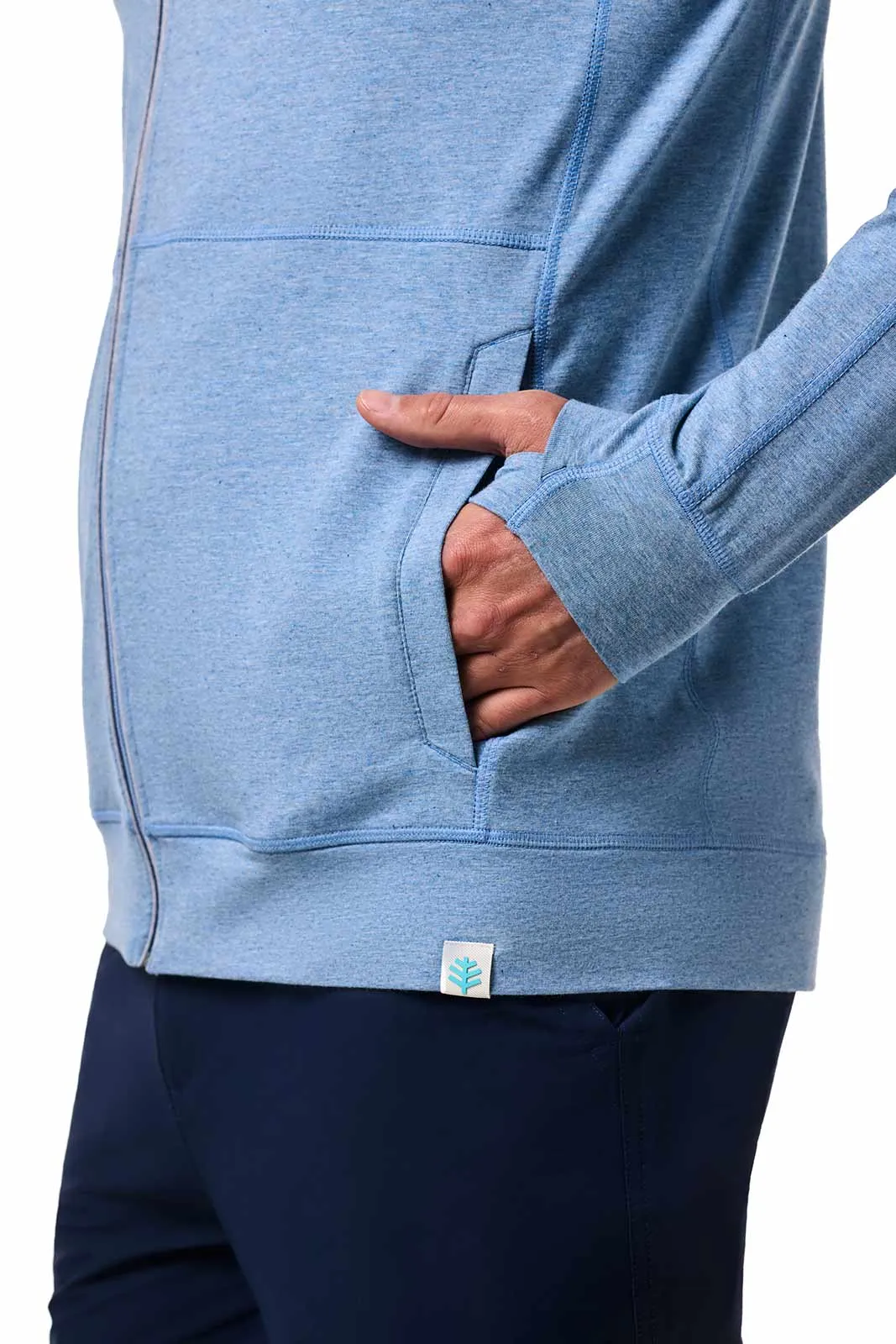Men's LumaLeo Zip-Up Hoodie | Light Blue Heather