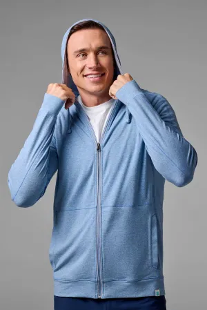 Men's LumaLeo Zip-Up Hoodie | Light Blue Heather