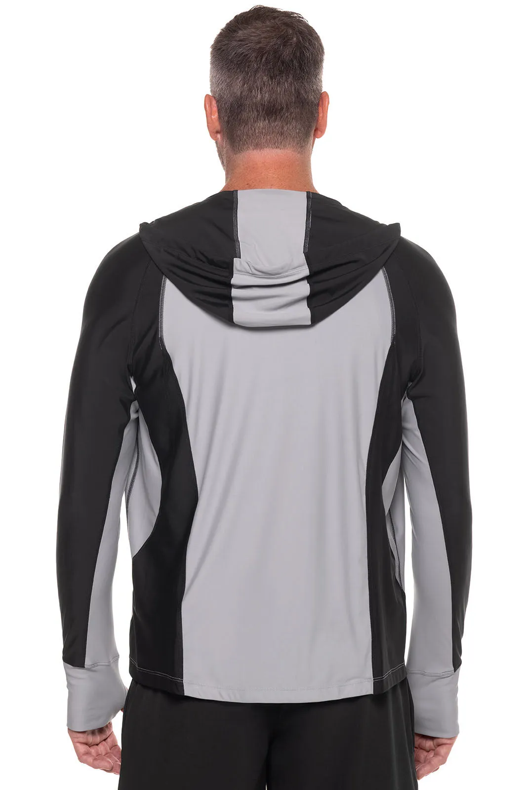 Men's Ocala Swim Hoodie | Black Colorblock