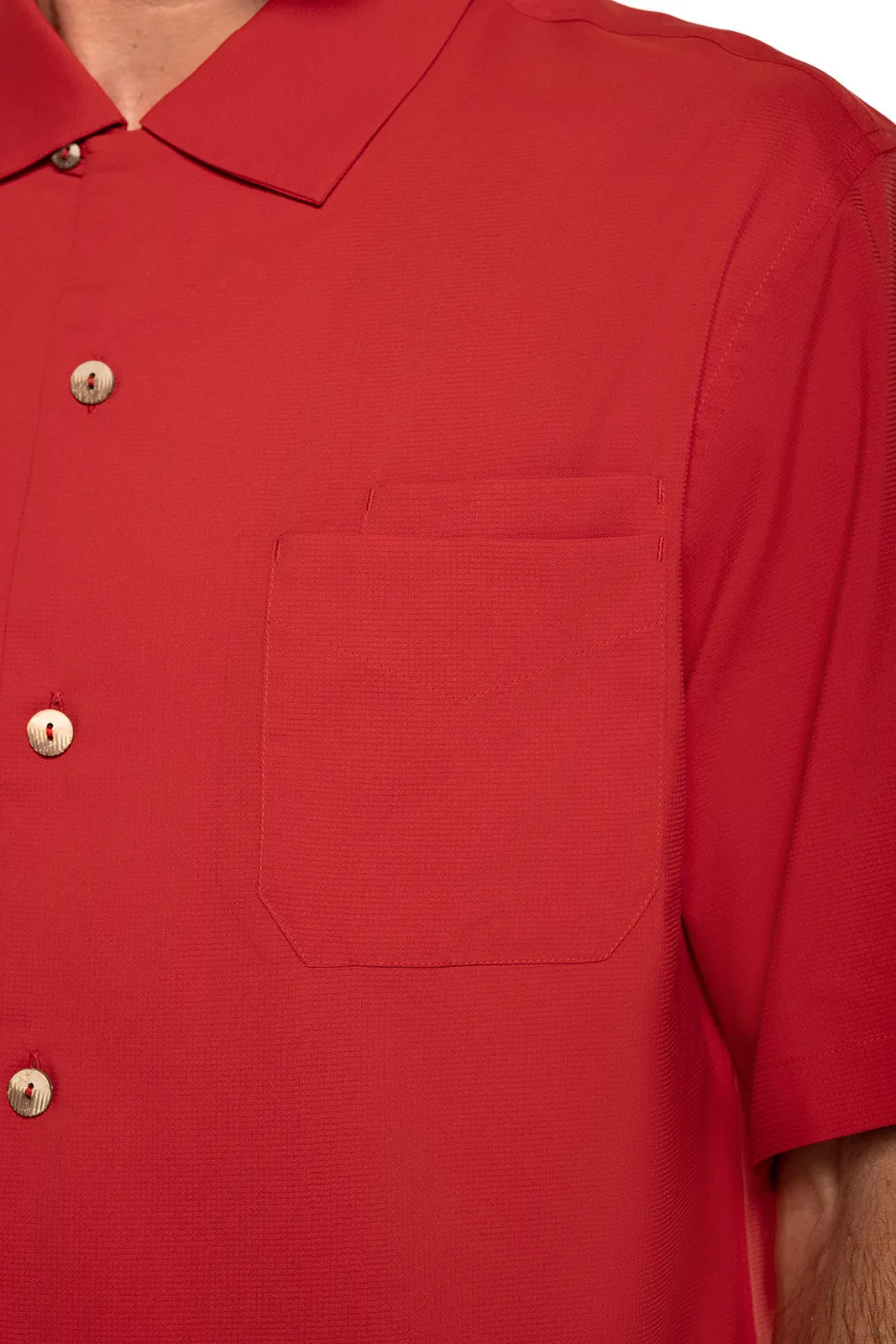 Men's Safari Camp Shirt | Carmine Red