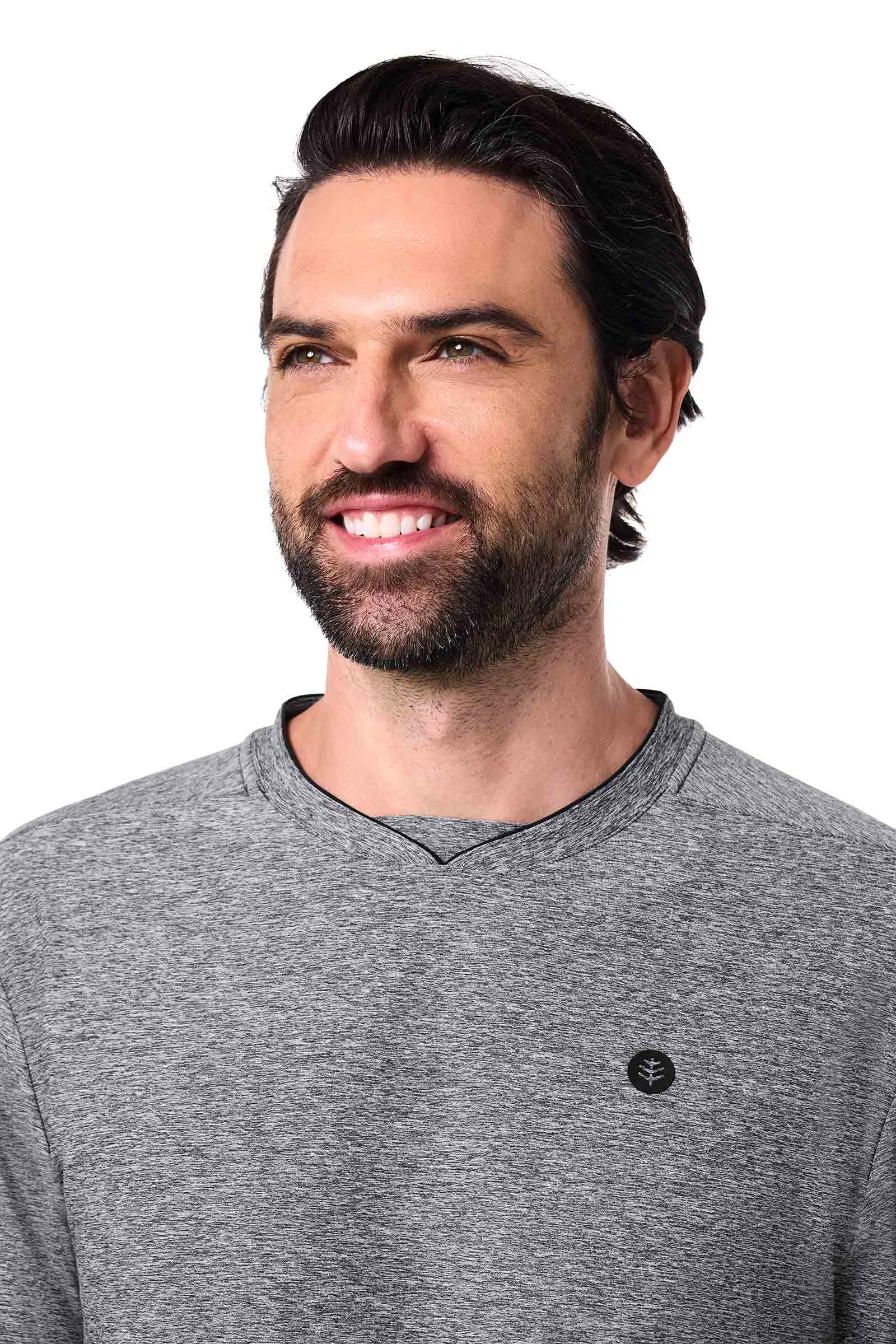 Men's Tiebreaker Long Sleeve Tee | Charcoal Heather