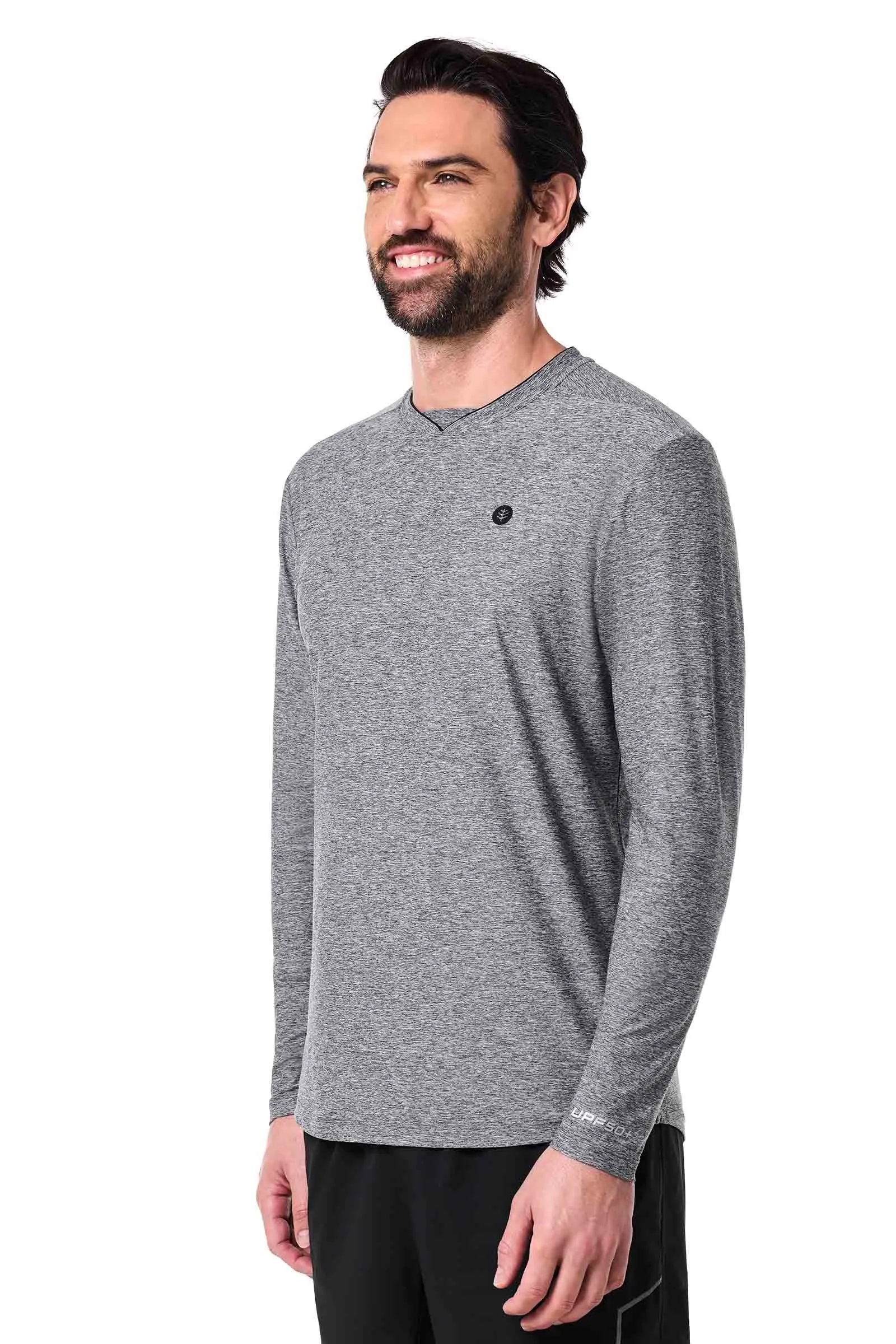Men's Tiebreaker Long Sleeve Tee | Charcoal Heather