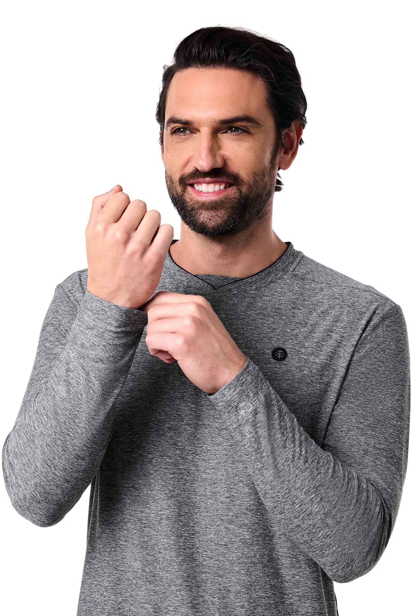 Men's Tiebreaker Long Sleeve Tee | Charcoal Heather