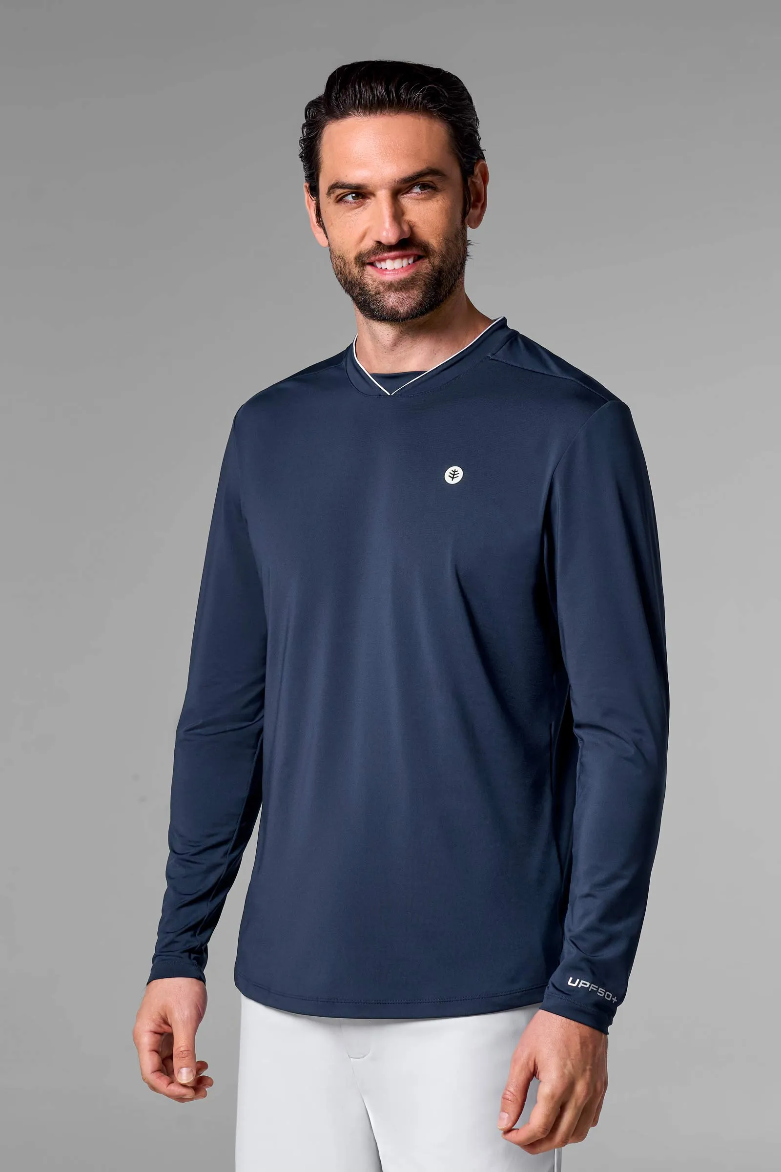 Men's Tiebreaker Long Sleeve Tee | Navy