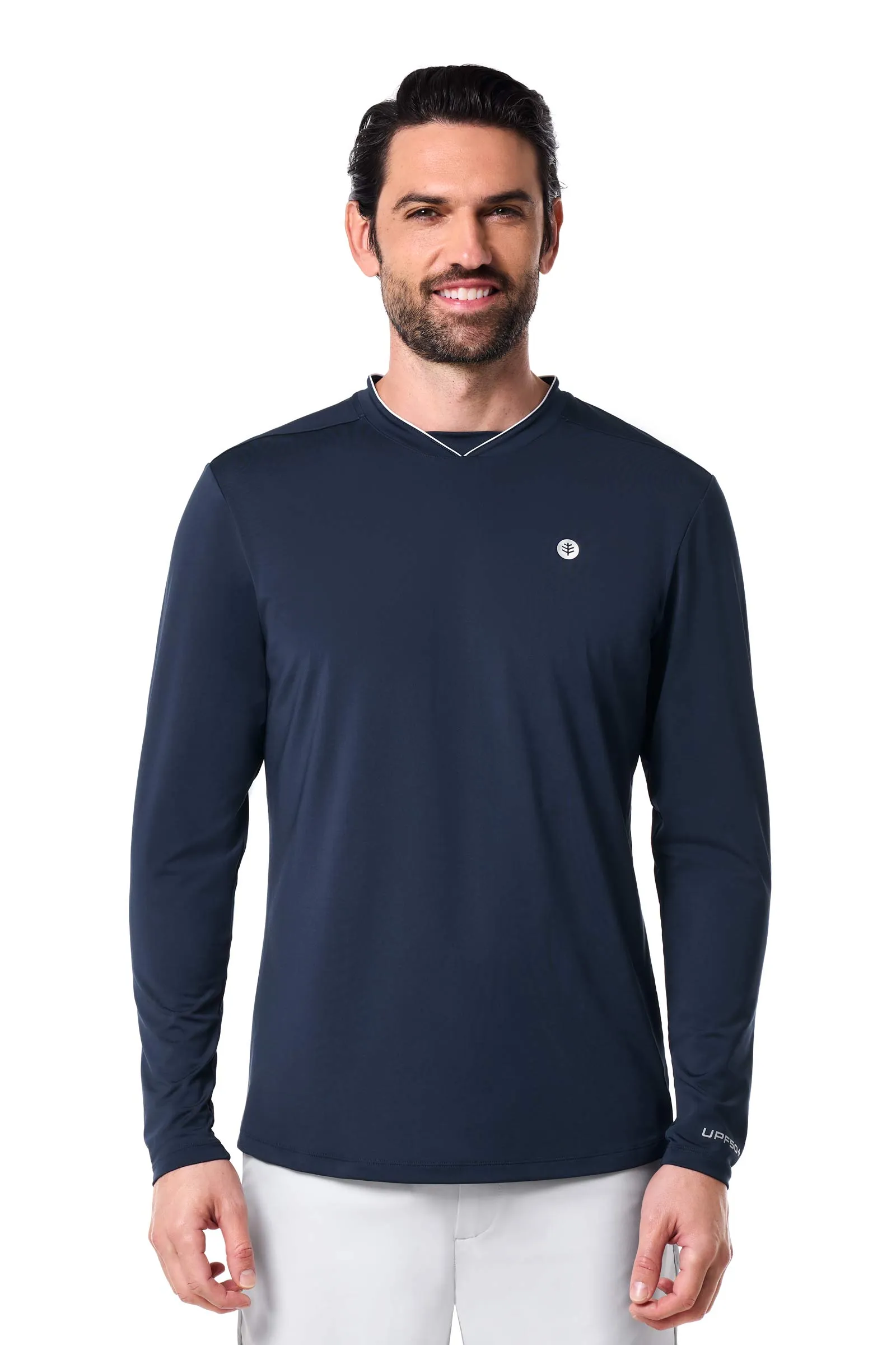 Men's Tiebreaker Long Sleeve Tee | Navy