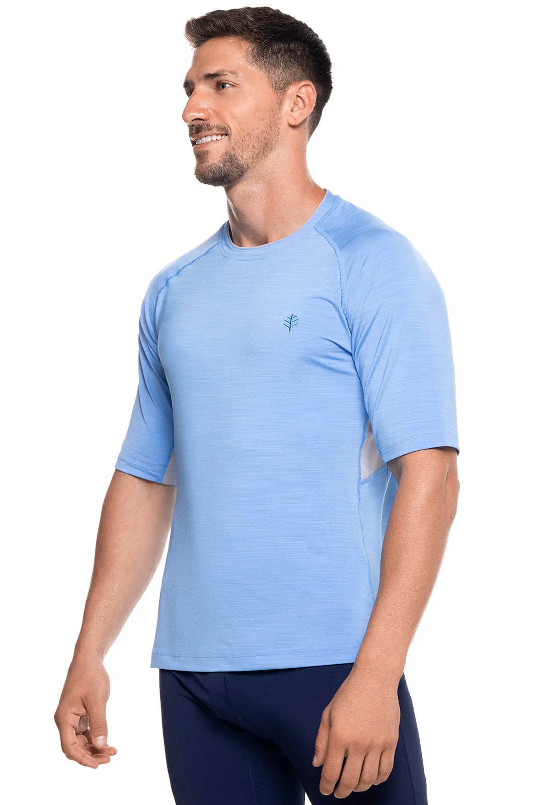 Men's Ultimate Short Sleeve Rash Guard | Surf Blue Line