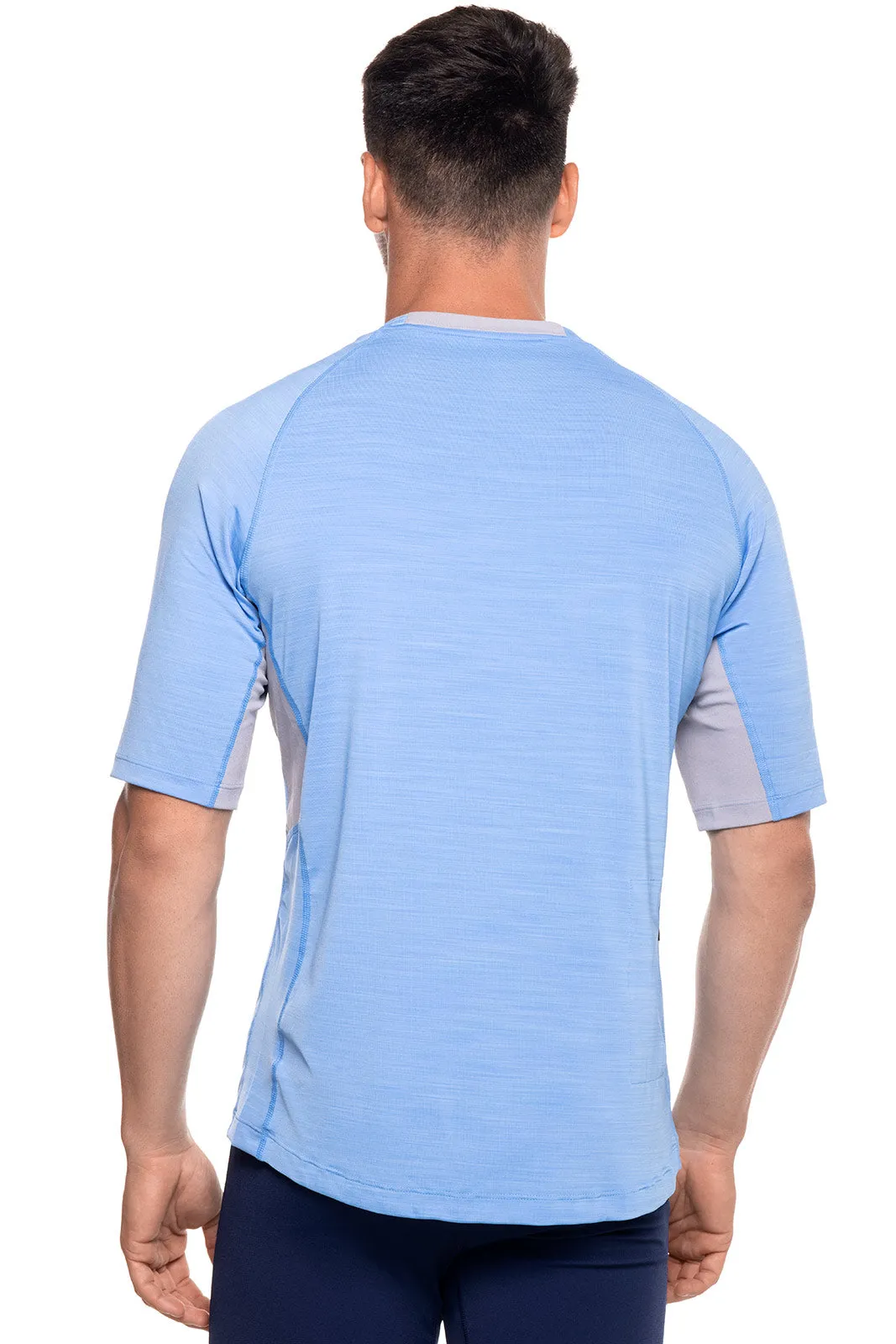 Men's Ultimate Short Sleeve Rash Guard | Surf Blue Line
