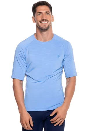 Men's Ultimate Short Sleeve Rash Guard | Surf Blue Line