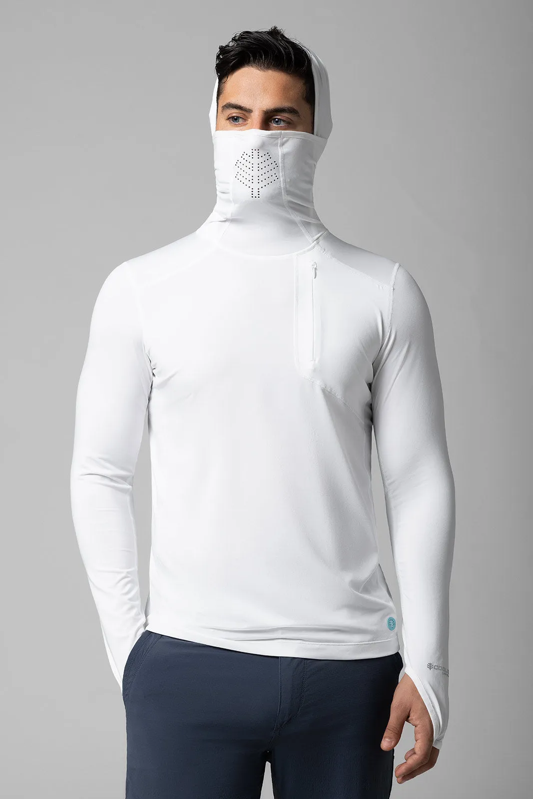 Men's Vented Andros Fishing Hoodie | White