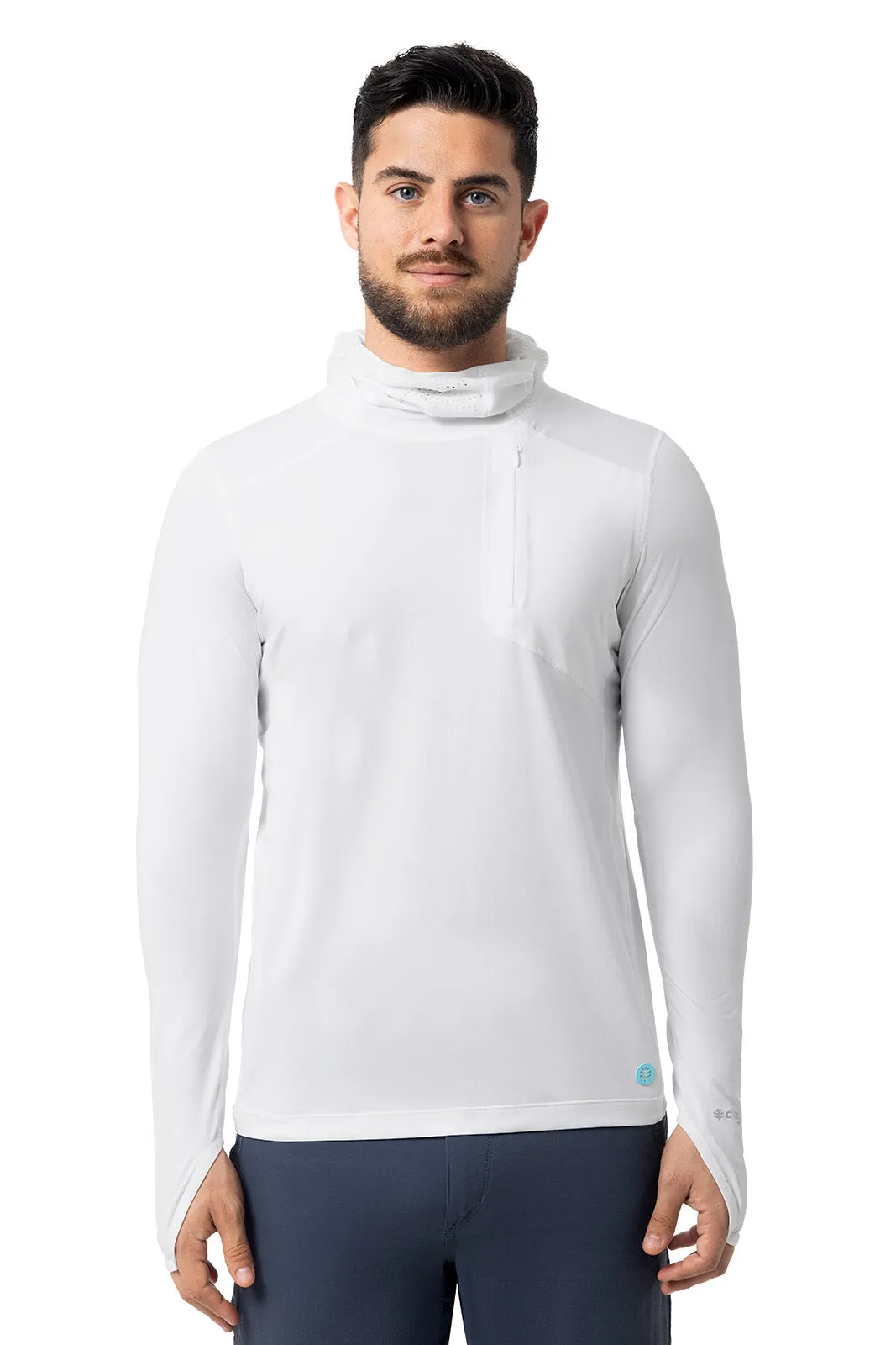 Men's Vented Andros Fishing Hoodie | White
