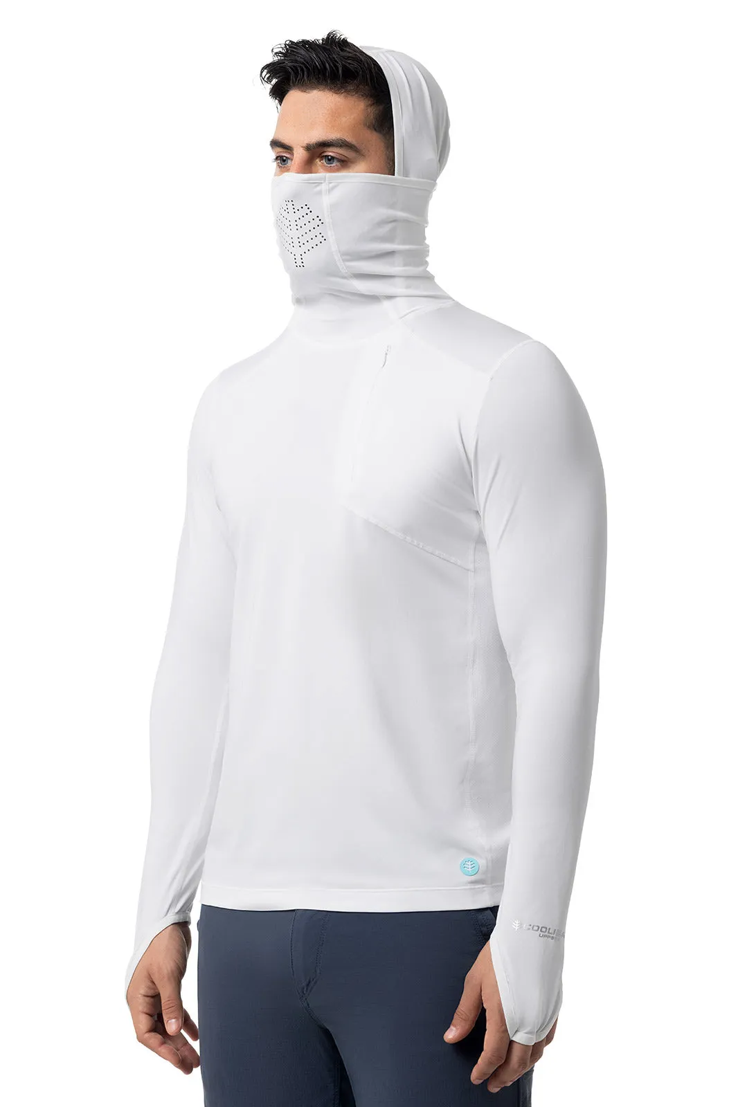 Men's Vented Andros Fishing Hoodie | White