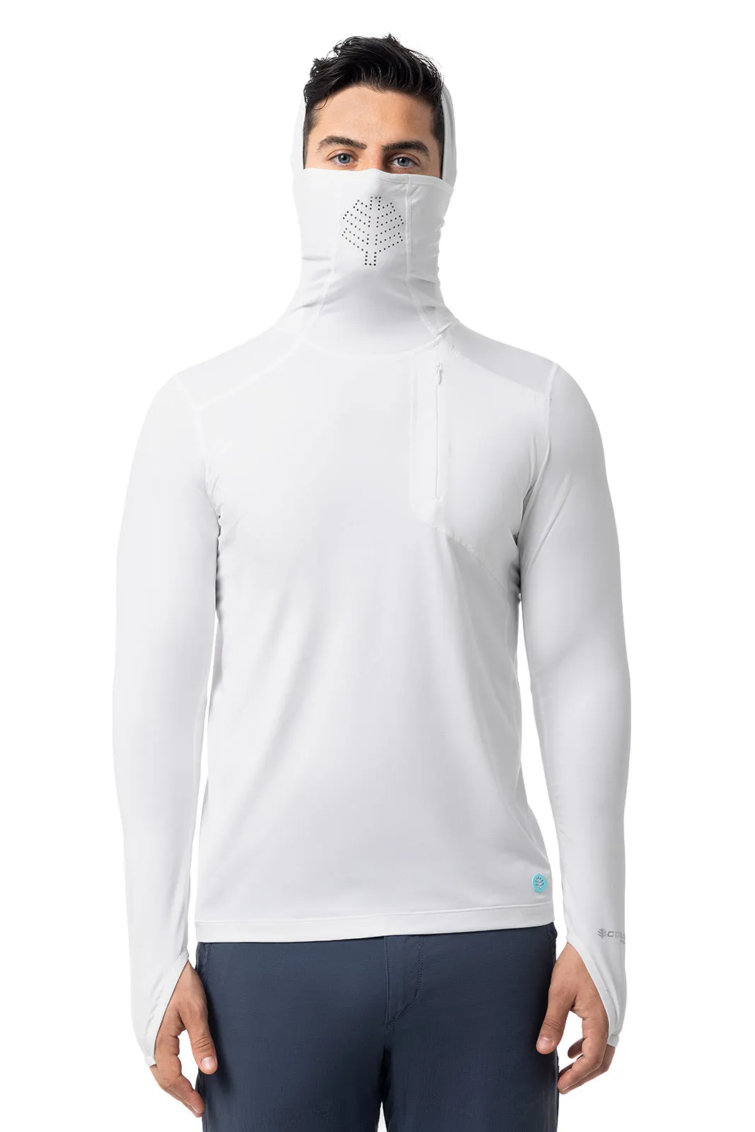 Men's Vented Andros Fishing Hoodie | White