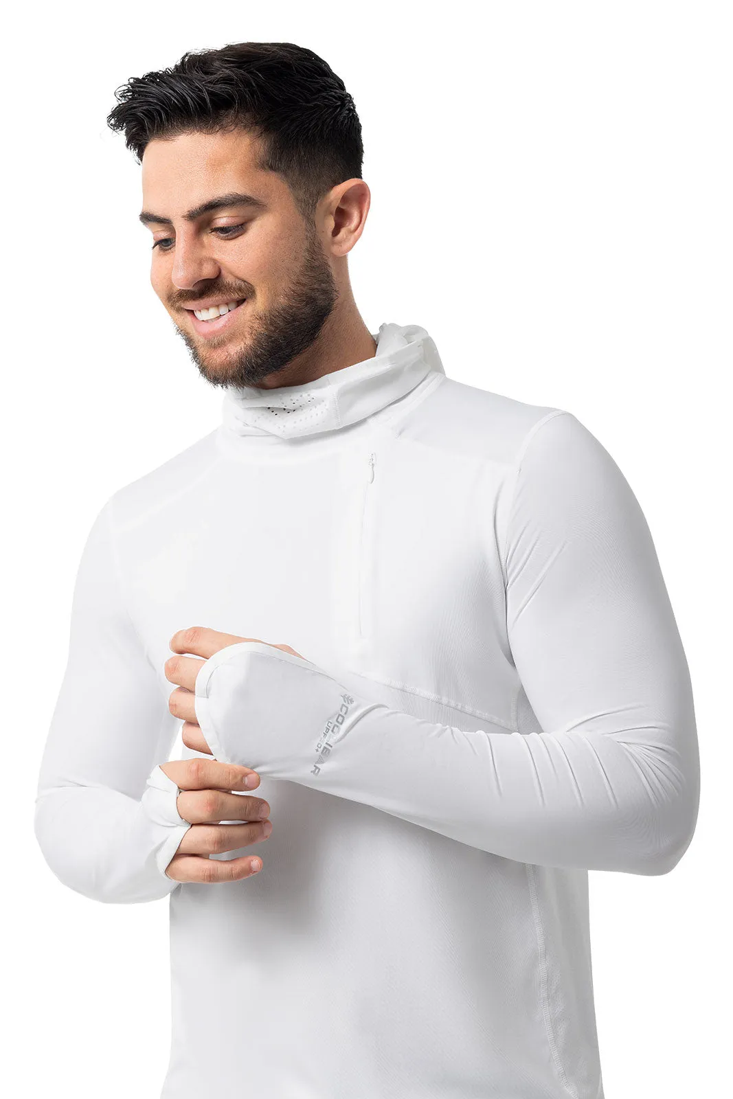 Men's Vented Andros Fishing Hoodie | White