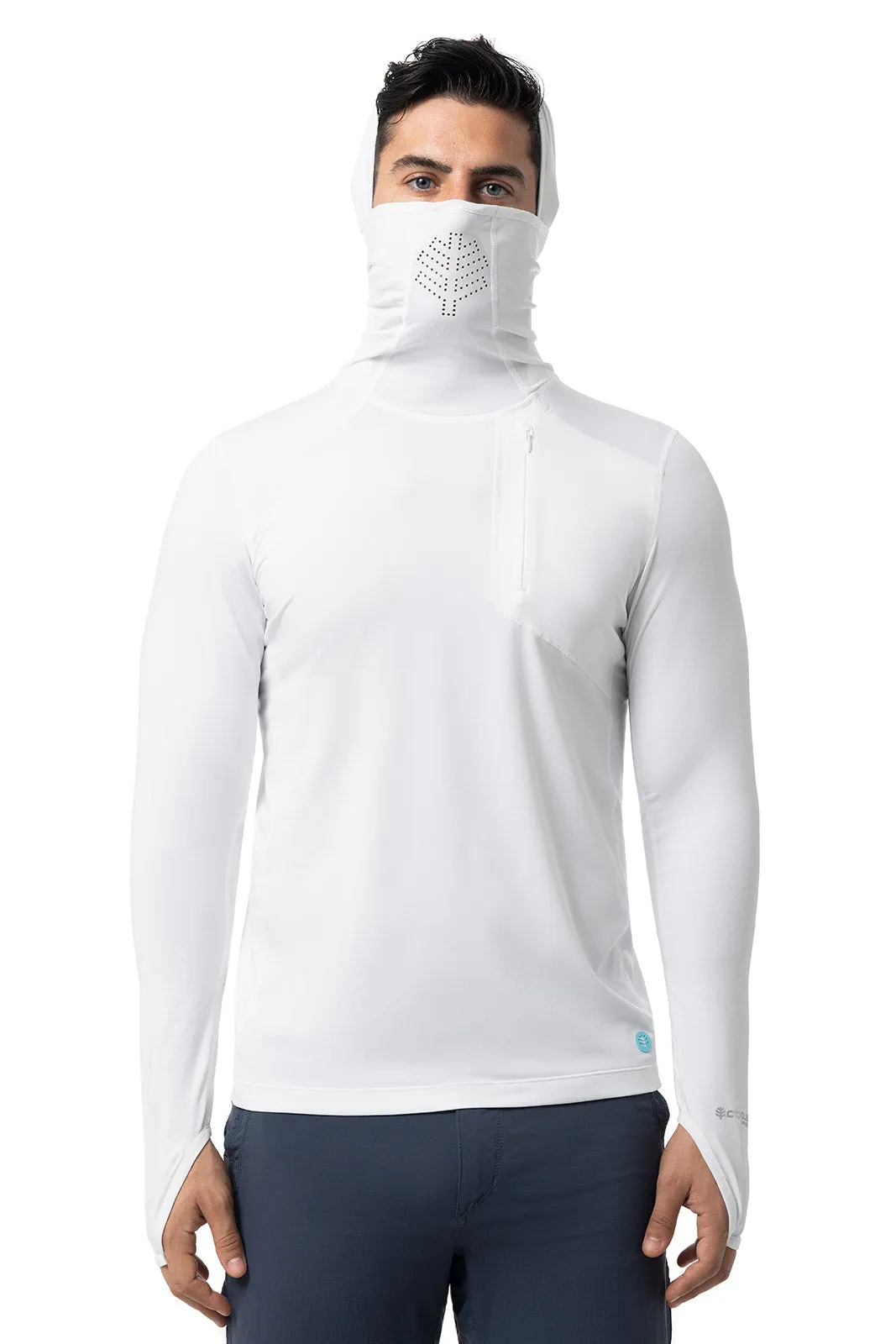 Men's Vented Andros Fishing Hoodie | White