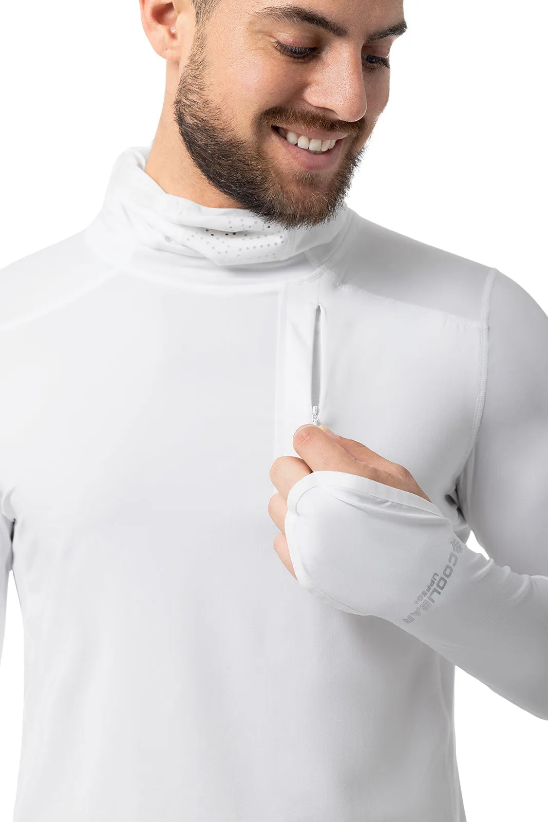 Men's Vented Andros Fishing Hoodie | White