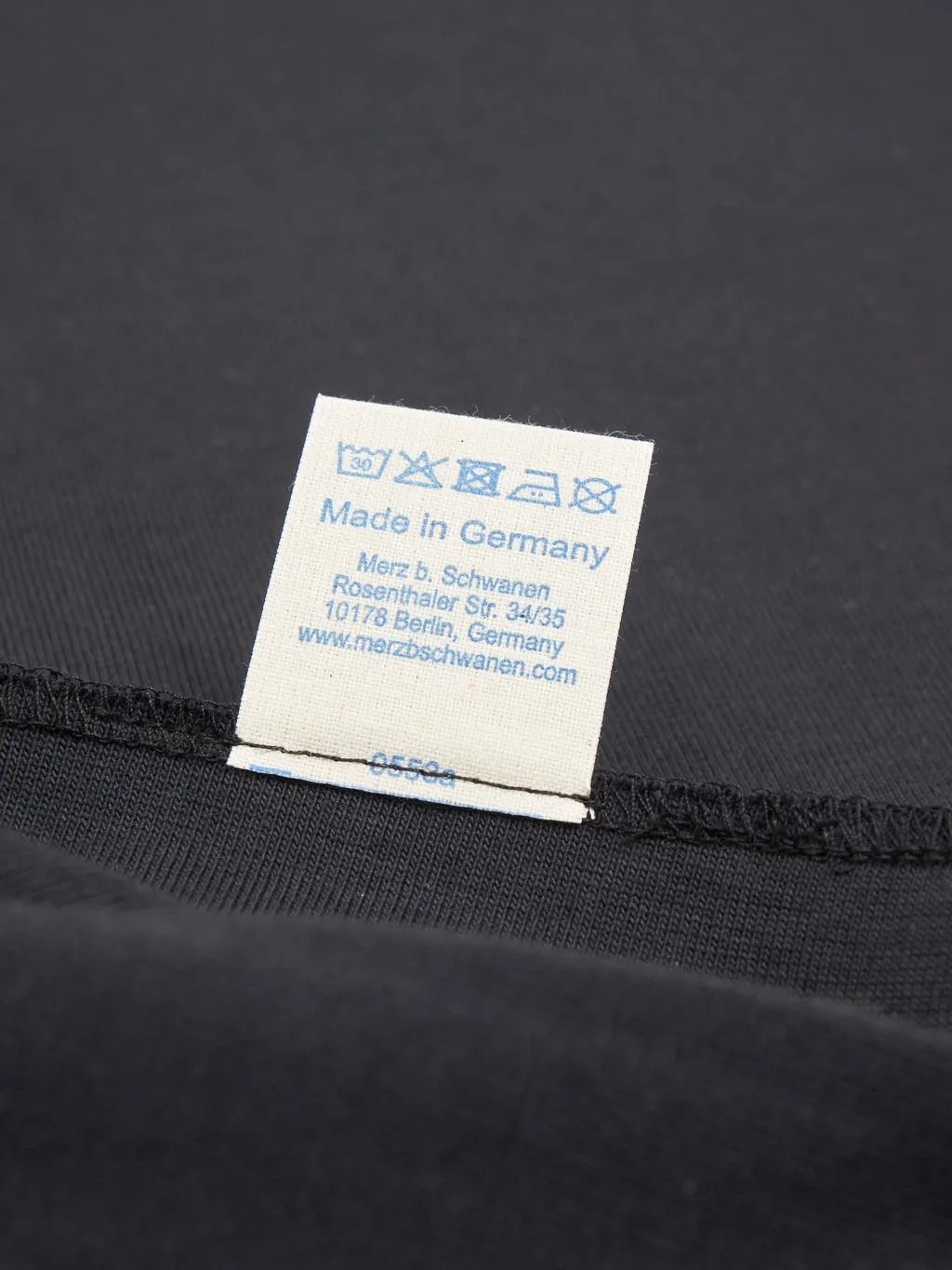 Merz b. Schwanen 214 2-Thread Heavyweight 7.2oz Crewneck Loopwheeled Relaxed Fit T-Shirt Charcoal