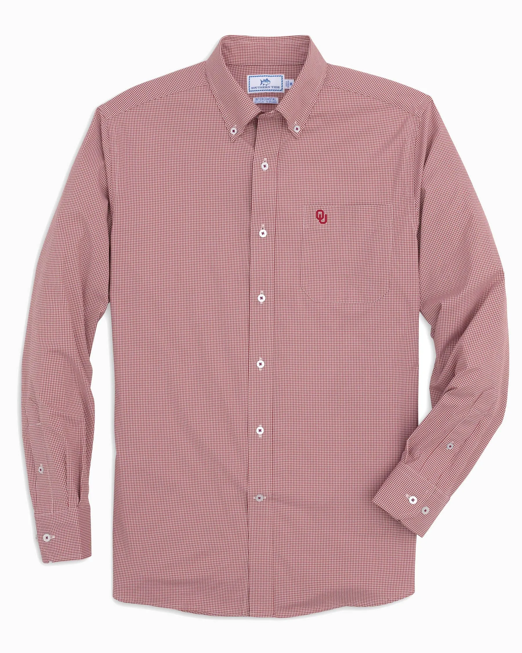 Oklahoma Sooners Gingham Button Down Shirt