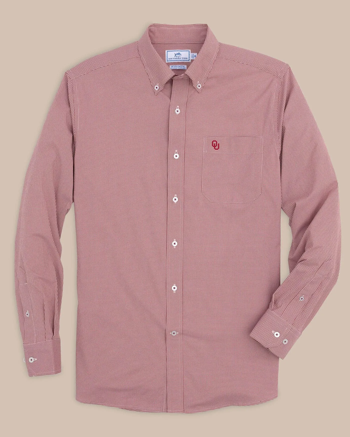 Oklahoma Sooners Gingham Button Down Shirt